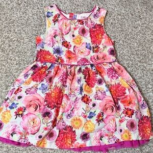 Florabelle Girls’ Floral Sundress with Fairea & Princesses and Tulle Layer. 4T